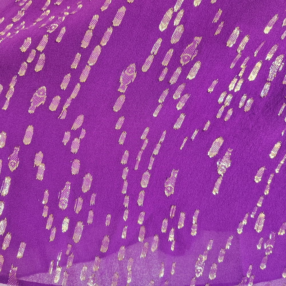 Lilly Pulitzer Idina‎ Long Sleeve Purple Silk Metallic Top Size Large - Picture 5 of 10
